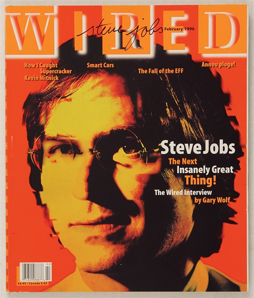Steve Jobs Signed Wired Magazine with Apple 1997 Conference Shirt