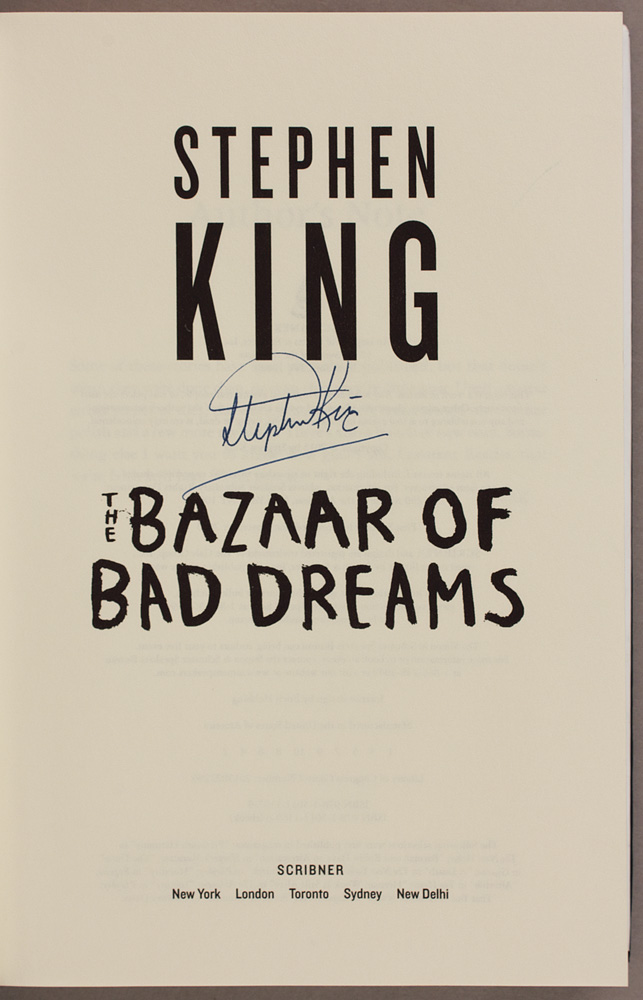 the bazaar of bad dreams by stephen king