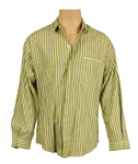 Michael Jackson Owned & Worn Long Sleeved Yellow Striped Shirt