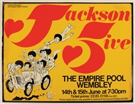 Jackson 5 Original Oversized Wembley Arena Concert Poster
