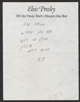 Elvis Presley Handwritten & Signed Love Note To Girlfriend Sheila Ryan On His Personal Graceland Letterhead