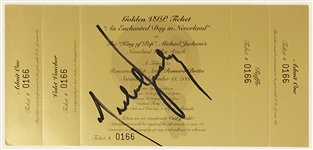 Michael Jackson Signed "An Enchanted Day In Neverland" Golden Ticket