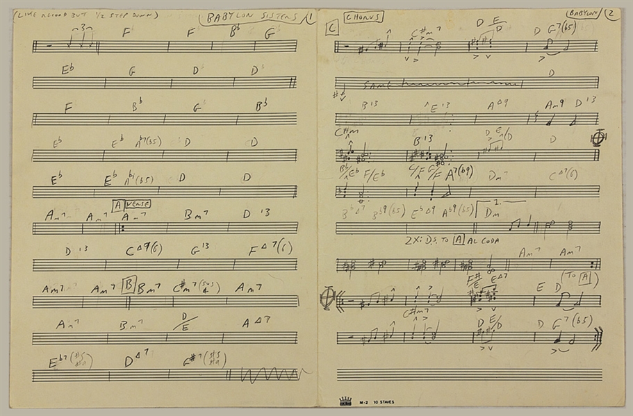 Lot Detail - Steely Dan Donald Fagen Handwritten 