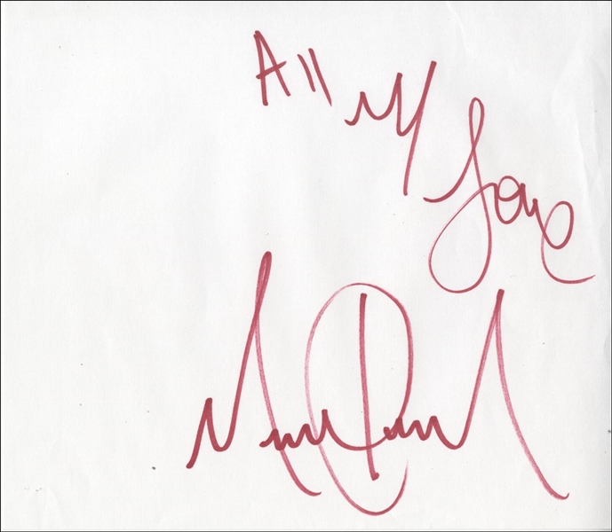 Michael Jackson Signed Inscription