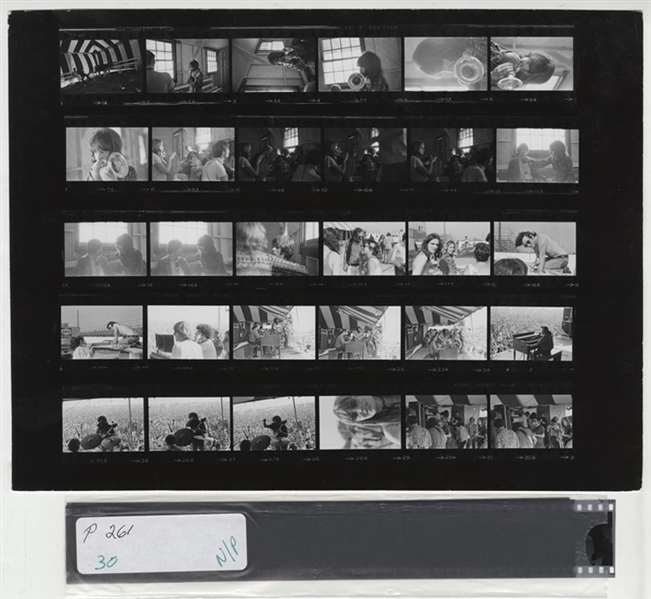 Grateful Dead Original Chuck Boyd Stamped Contact Sheet and Negatives With Copyright