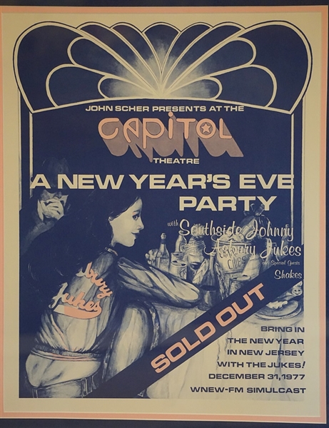 Southside Johnny and the Asbury Jukes New Years Eve 12-31-77 Original Concert Poster 