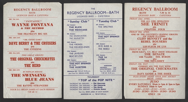 Regency Ballroom Bath UK Original Concert Handbills