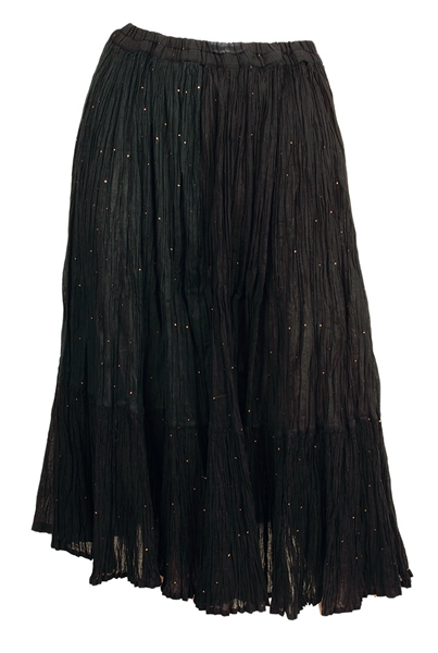 Stevie Nicks Owned & Worn Black Skirt with Tiny Beads