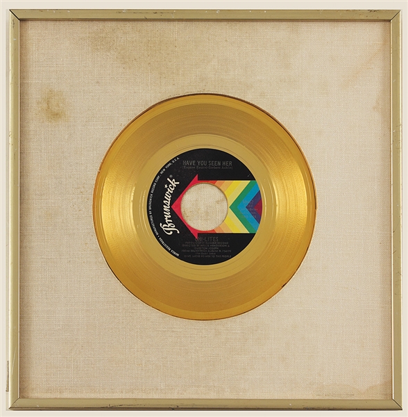 Chi-Lites "Have You Seen Her" Original White Matte Gold Record Award