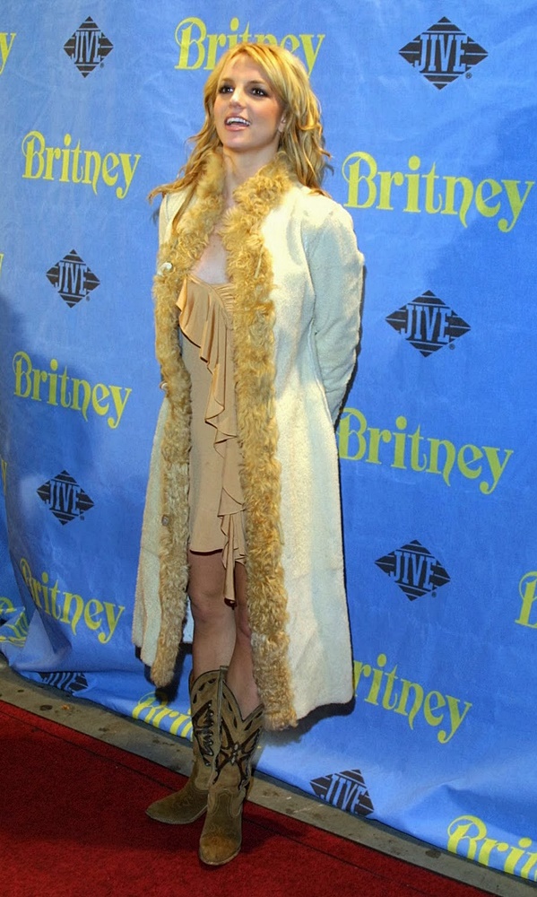 Lot - Britney Spears "Britney" Album Release Worn Butterfly Cowboy Boots