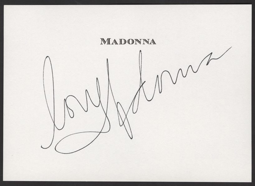 Madonna Signed Personalized Note Card