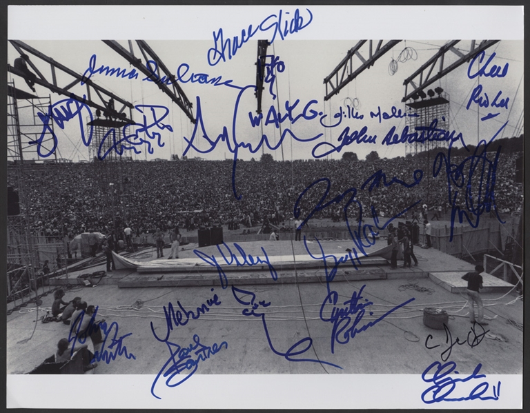 1969 Woodstock Festival 11 x 14 Photograph Signed by 17 Performers