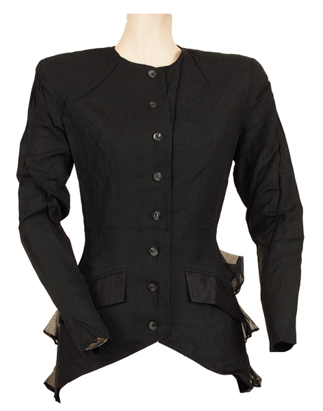 Stevie Nicks Owned and Worn Long Sleeved Black Jacket with Ruffles 