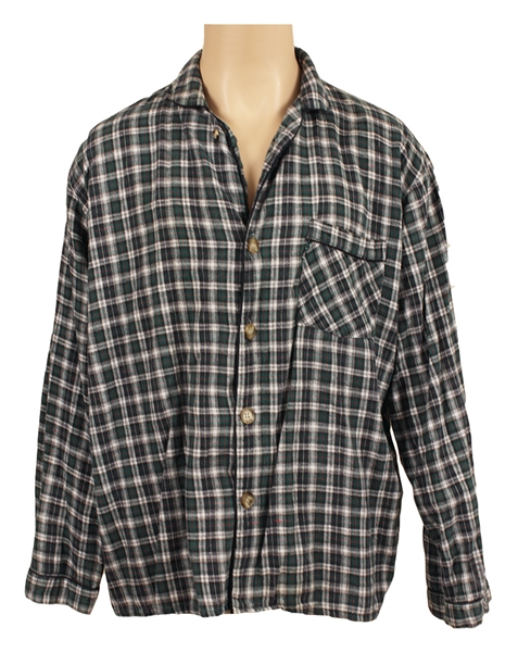 Michael Jackson Owned and Worn Flannel Pajama Top