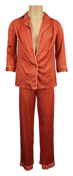 Michael Jackson Owned and Worn Rust Pajamas with White Piping