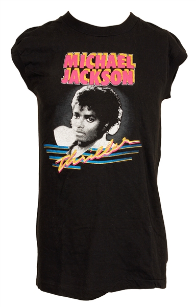 Michael Jackson Owned and Worn Sleeveless Concert T-Shirt