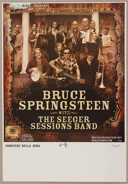Bruce Springsteen with The Seeger Sessions Band Original Tour Blank Poster 