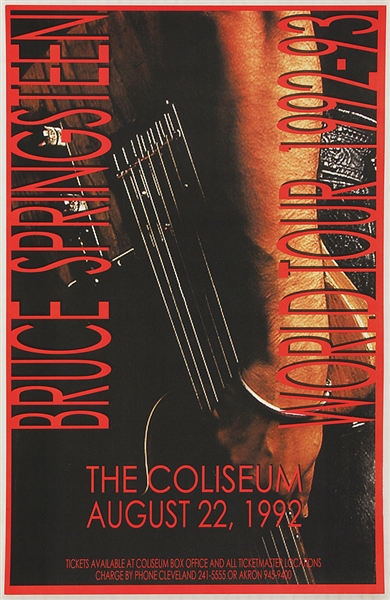 Bruce Springsteen Original 1992-93 World Tour Concert Poster