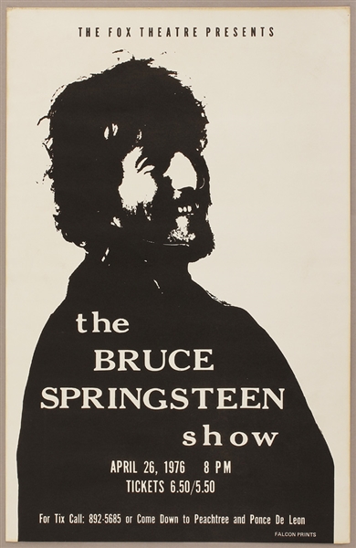 Bruce Springsteen Original 1976 Fox Theatre Concert Poster