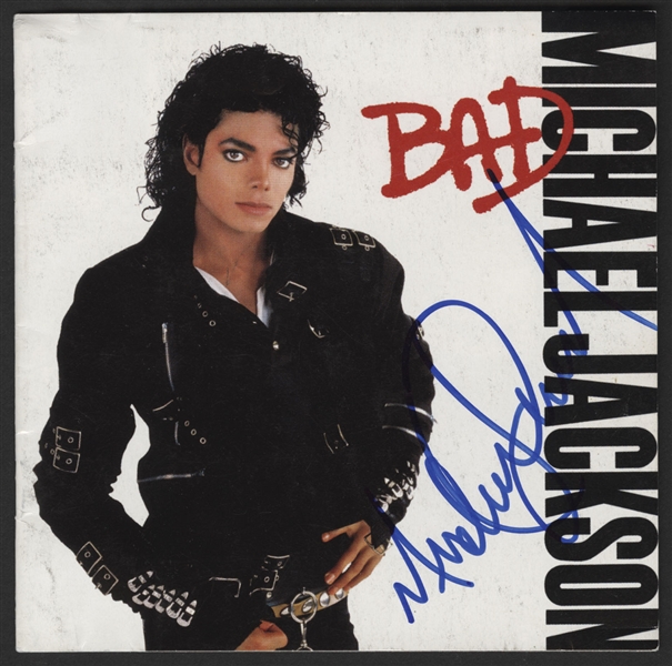 Michael Jackson Signed "Bad" C.D. Insert