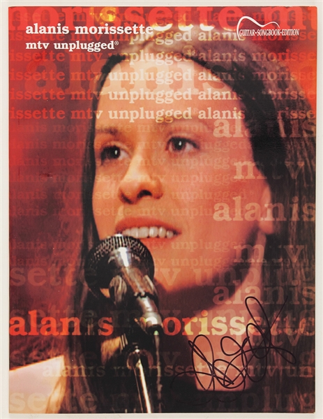 Alanis Morissettes Signed "MTV Unplugged" Original Song Book