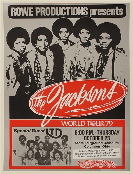 Jacksons 1979 World Tour Original Concert Poster