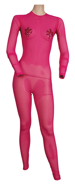 Nicki Minaj Stage Worn Kanna Taniuchi Custom Designed Pink Bodysuit
