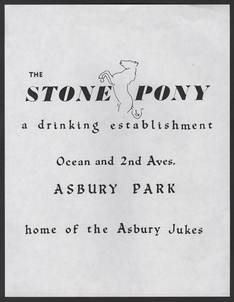 Southside Johnny and the Asbury Jukes Original Stone Pony Asbury Park Concert Handbill