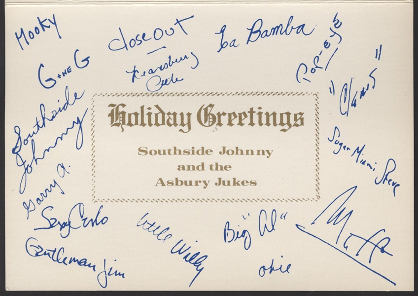 Southside Johnny and the Asbury Jukes Signed Holiday Greeting Card