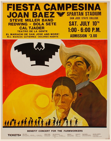 Joan Baez/Steve Miller Band Original Concert Poster