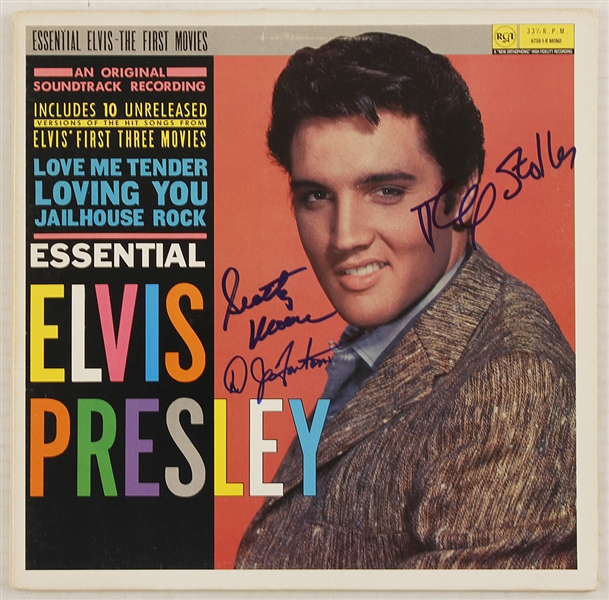 Scotty Moore, DJ Fontana and Jerry Stoller Signed "Essential Elvis Presley" Album