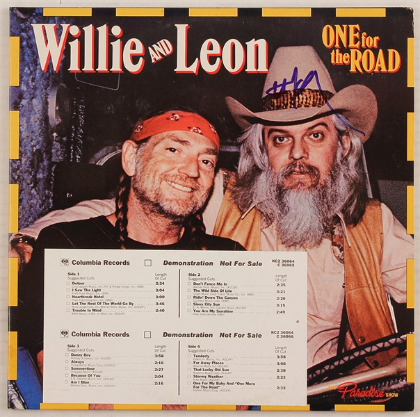 Willie Nelson Signed "Willie and Leon One for the Road" Demo Album