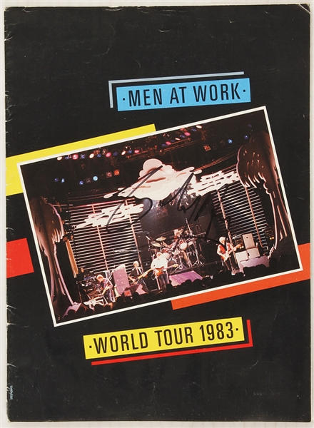 Men At Work Colin Hay Signed Original 1983 World Tour Concert Program