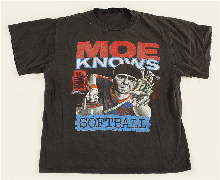 Michael Jackson Owned & Worn "Moe Knows Softball" T-Shirt
