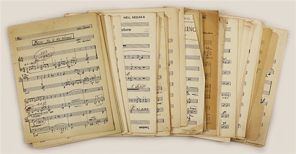 Neil Sedaka Original Handwritten Music Score Collection  