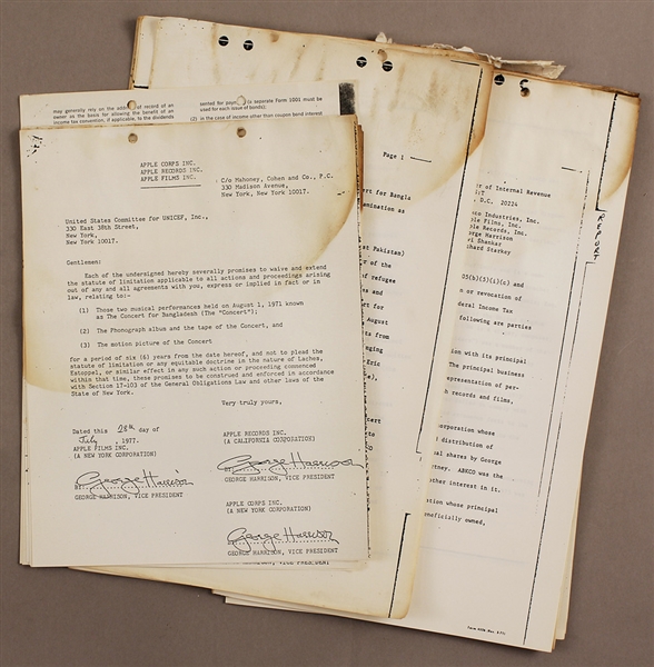 Lot Detail - Beatles Apple Records Original Legal Documents Archive