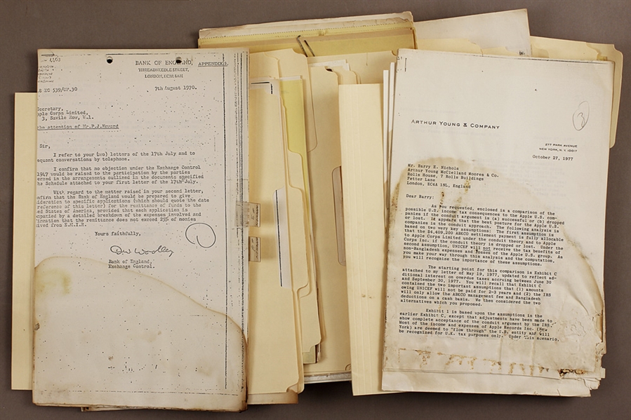 Lot Detail - Beatles Apple Records Original Legal Documents Archive