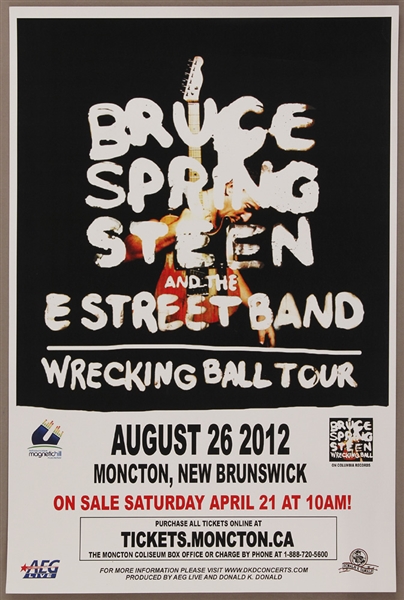 Bruce Springsteen & The E Street Band Wrecking Ball Tour Original Concert Poster 