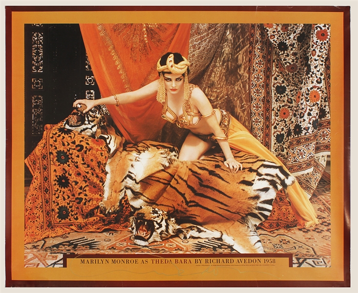Richard Avedon Signed "Marilyn Monroe as Theda Bara" Original First Edition Poster 