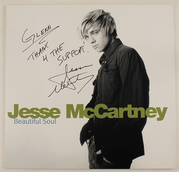 Jesse McCartney Signed & Inscribed Original "Beautiful Soul" Original Event Poster and Signed & Inscribed C.D. Insert