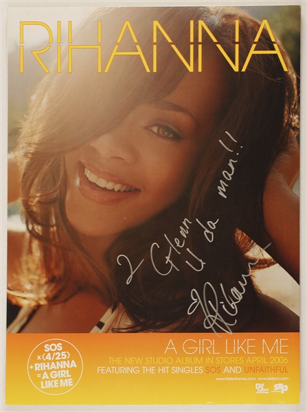 Rihanna Signed & Inscribed Original "A Girl Like Me" Original Event Poster