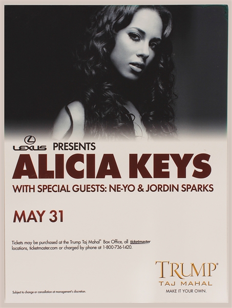 Alicia Keys Taj Mahal On-Site Concert Poster