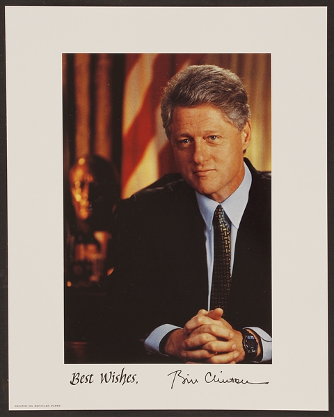 President Bill Clinton Photograph with Autopen Signature