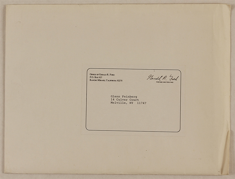 Lot Detail - President Gerald Ford Signed Foundation Newsletter with Letter