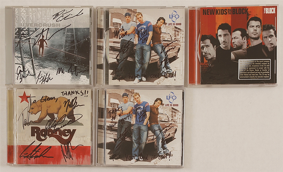 Male Music Artists/Bands Signed C.D. Inserts