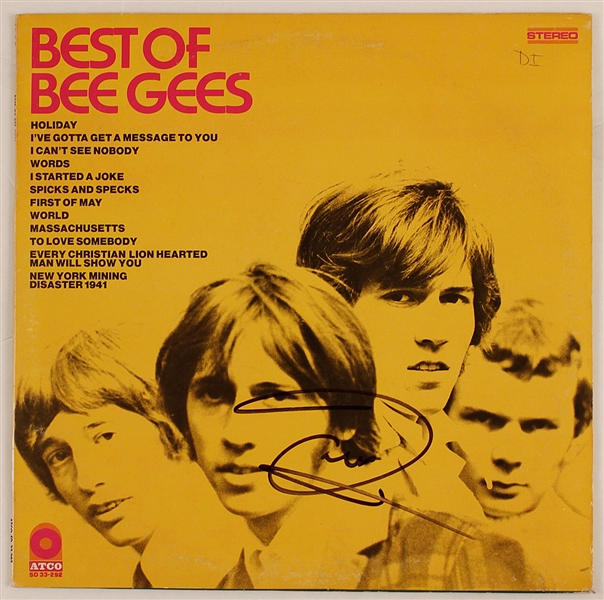 Bee Gees Barry Gibb Signed "Best of Bee Gees" Album