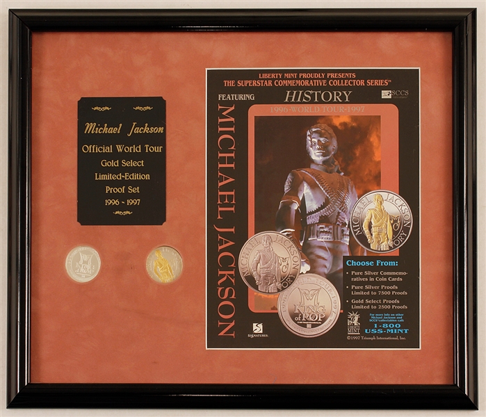 Michael Jacksons Personally Owned  Official Liberty Mint "History" World Tour Limited Edition Proof Set 