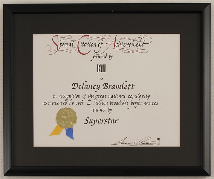 BMI Original Award for "Superstar" Presented to Delaney Bramlett