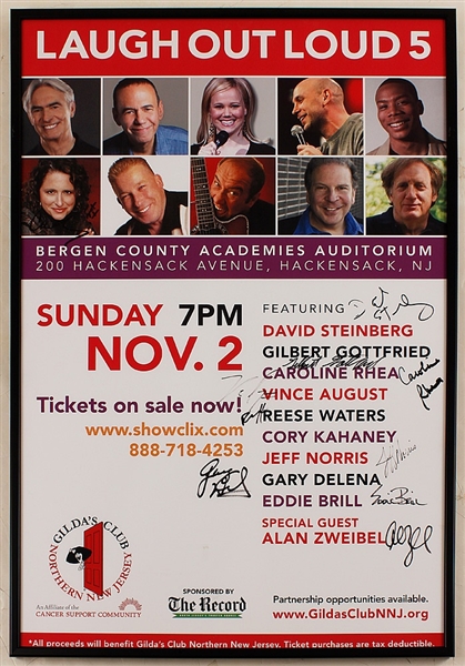 "Laugh Out Loud 5" Comedy Show Poster Signed by Performers