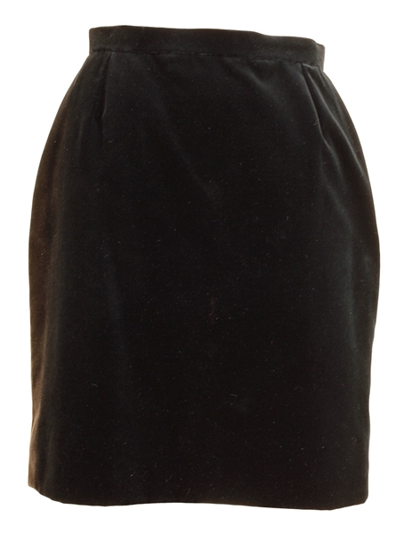 Stevie Nicks Owned & Worn Black Velvet Skirt